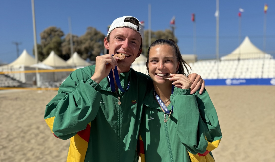 Gabija ir Andrius – bronzos medalių laimėtojai Europos paplūdimio teniso čempionate